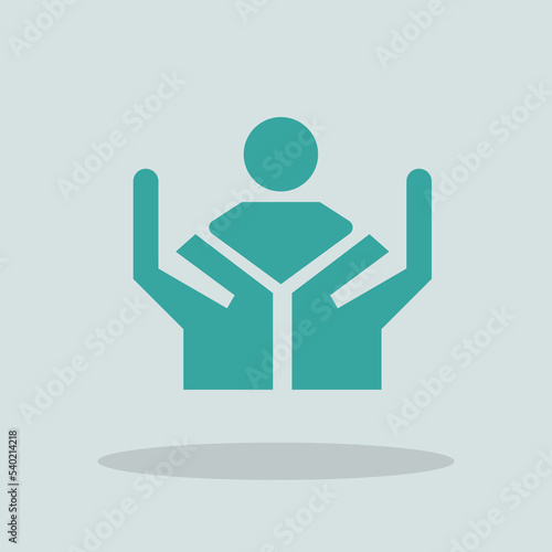 Humanitarian vector icon illustration sign