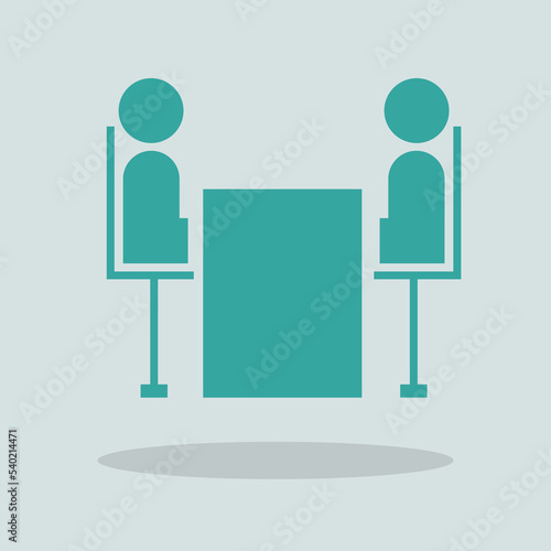Interview vector icon illustration sign