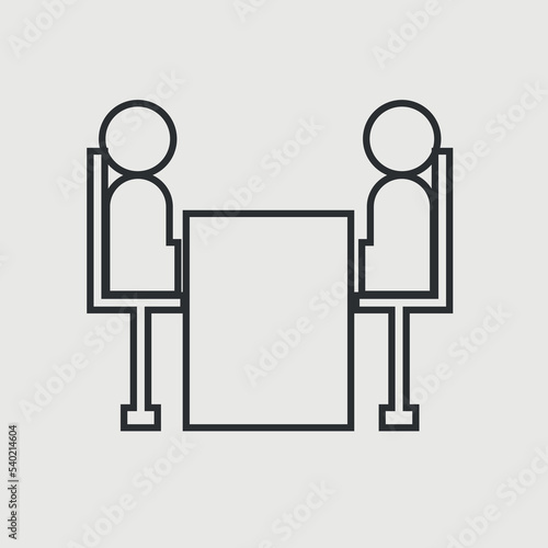 Interview vector icon illustration sign