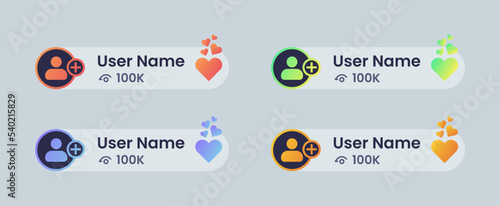 Live user account button. Video Internet social media icon. Live stream internet broadcast.