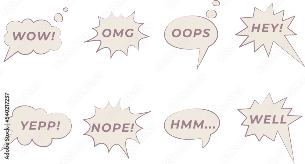 set of speech bubbles set of speech bubbles