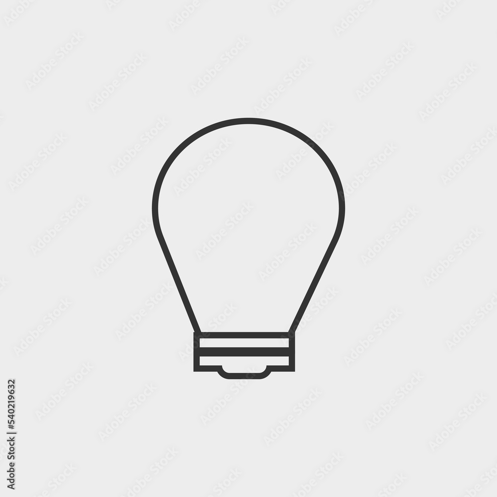 Bulb vector icon illustration sign Bulb vector icon illustration sign