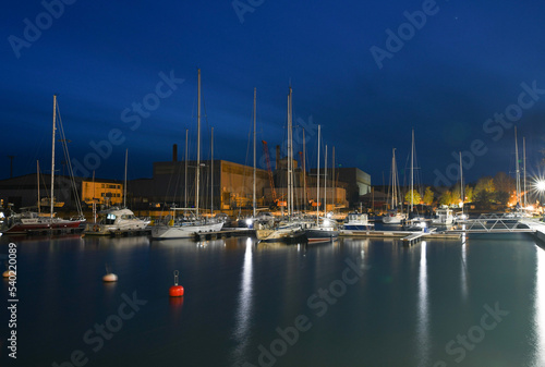 Marina at night