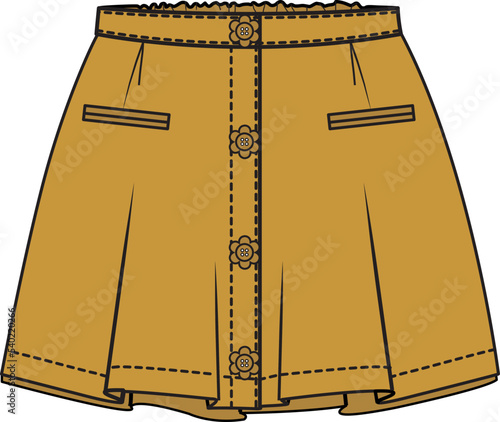 GIRLS AND WOMEN BOTTOM WEAR SKIRTS VECTOR