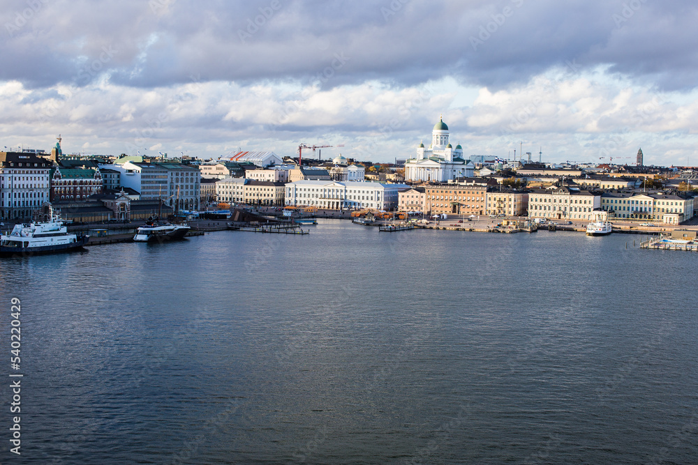 An amazing view of Helsinki harbour in Helsinki, Finland