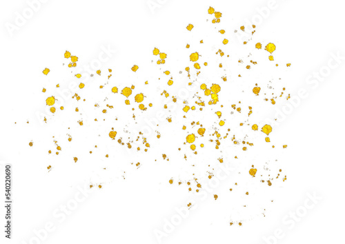 Golden splashes on transparent back ground, gold flakes, drop clipart clip art