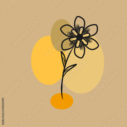 wall art vector set. Line art leaves drawing with abstract shapes. Abstract Plant Art Designs for prints, covers, wallpapers, Minimal and natural wall art. Vector illustration.