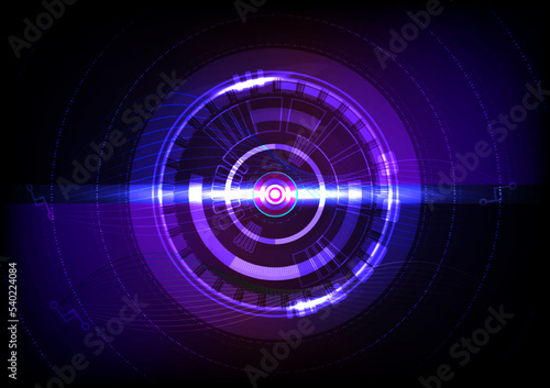Tech circle electricity power system abstract background futuristic graphic design vector illustration