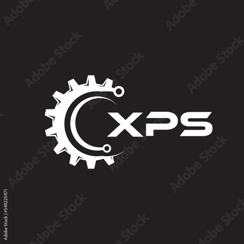 XPS letter technology logo design on black background. XPS creative initials letter IT logo concept. XPS setting shape design. 