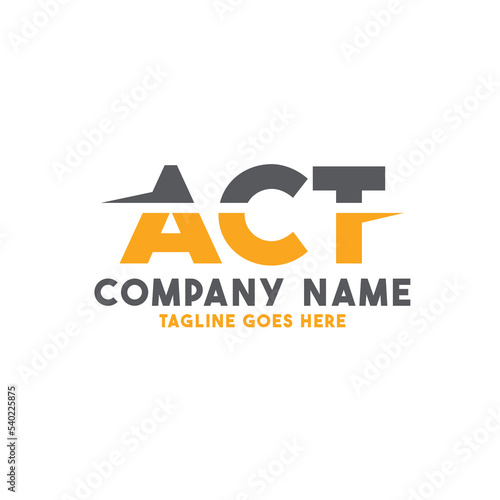 Letter ACT logo design vector template, ACT logo