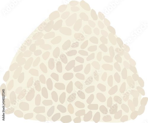 塩おにぎりの水彩イラスト素材