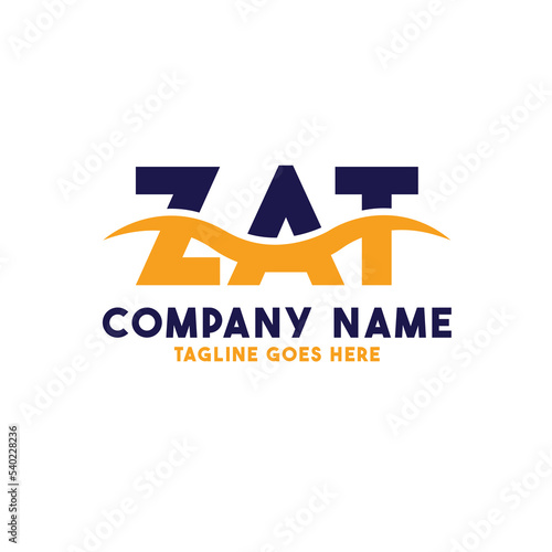 Letter ZAT logo design vector template, ZAT logo photo