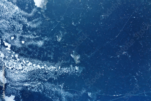 Wallpaper Mural texture ice top view cracks transparent abstract background winter Torontodigital.ca