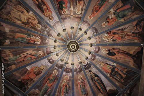 interior of the church iconostasis icons objects of worship altar religion crucifixion