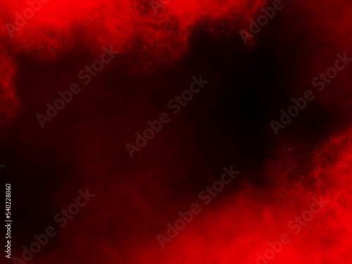 Red mist or steam on dark background. Tablet-generated illustrations are used for graphics, and abstract style backgrounds.