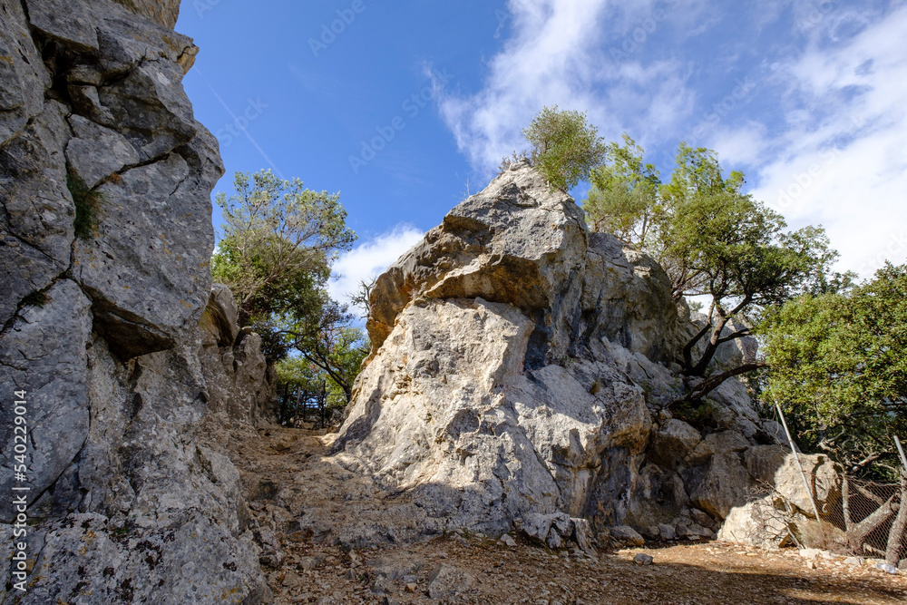 S Estalo Pass, walk around Talaia de Cals Reis, Orient valley, Bunyola, Majorca, Balearic Islands, Spain