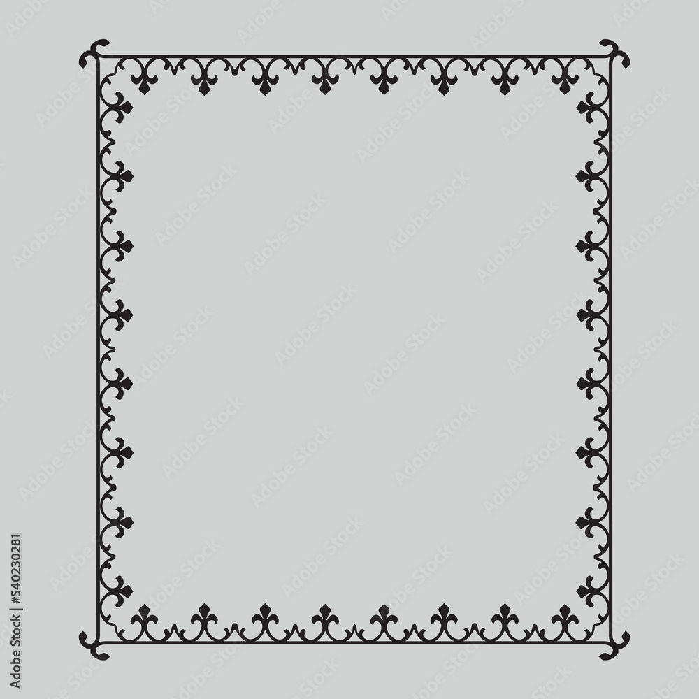 Frame, in the style of an ornament, Vector illustration eps 10, Art.	