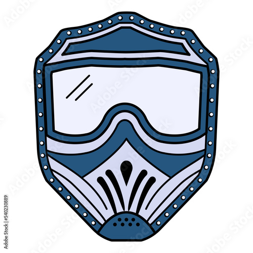 Mask or Headwear vector color icon design, Shooting sport symbol, extreme sports Sign, skeet shooting and trapshooting stock illustration, paintball goggle Concept