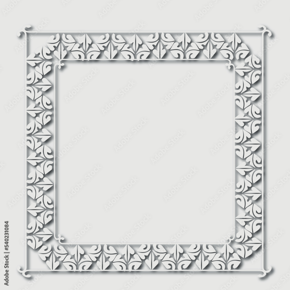 Frame, in the style of an ornament, Vector illustration eps 10, Art.	