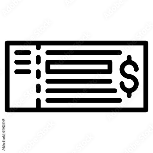 cheque line icon