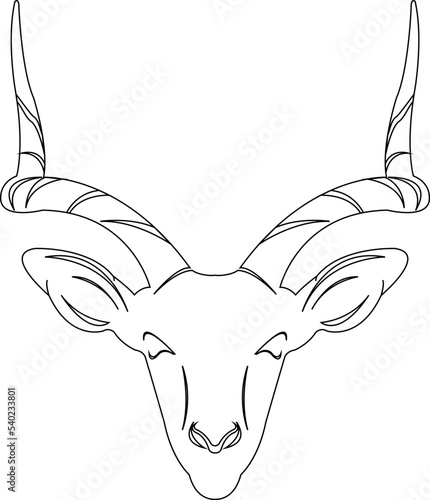 deer head illustration suitable for logo