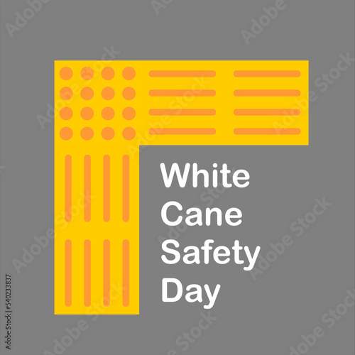 White cane safety day concept banner with guiding block for pedestrian
Wallpaper Background and copy Space Area. Suitable to place on content with that theme. october united states holiday