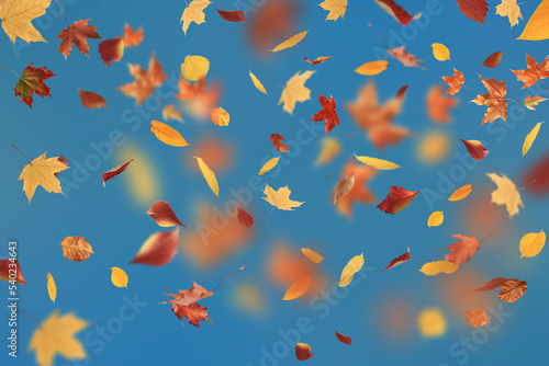 falling autumn leaves background abstract seasonal backdrop october
