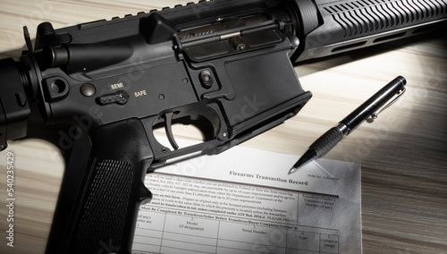 Firearm with public domain purchase form