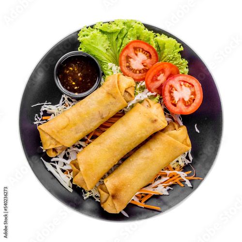 fried spring rolls isolated and save as to PNG file