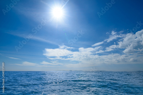 360° background sky ocean and clouds