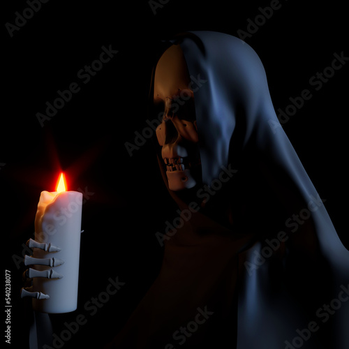 Death In The Dark Holding A Candle version 2