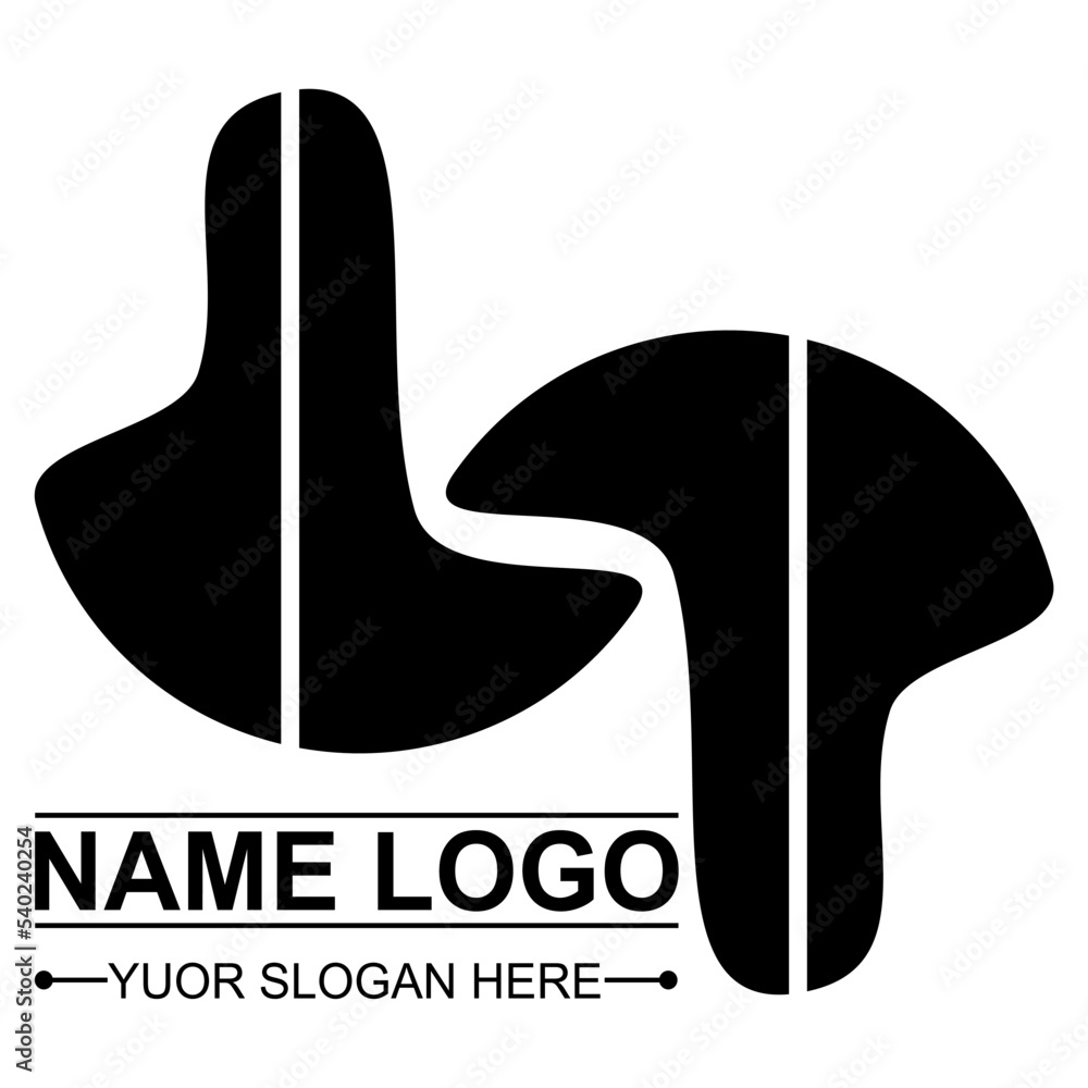 Black Color Logo Design, You Can Reedit. Vector Design, Isolated White