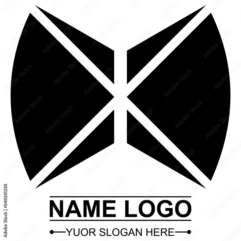 Black Color Logo Design, You Can Reedit. Vector Design, Isolated White