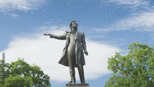 Monument to the russian poet Alexander Pushkin, St Petersburg, Russia 