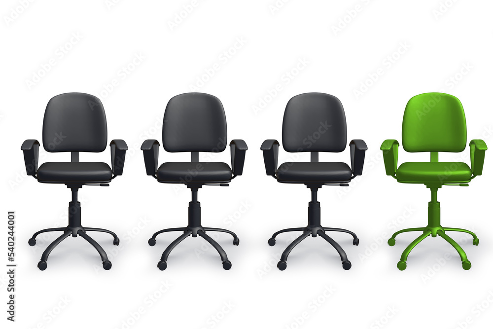 Obraz premium Office chairs in promotion concept