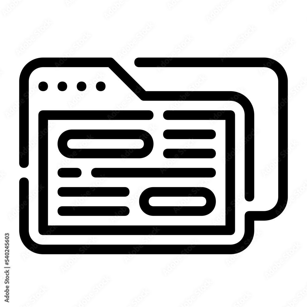 Icon Folders With Style Outline Icon Folders With Style Outline