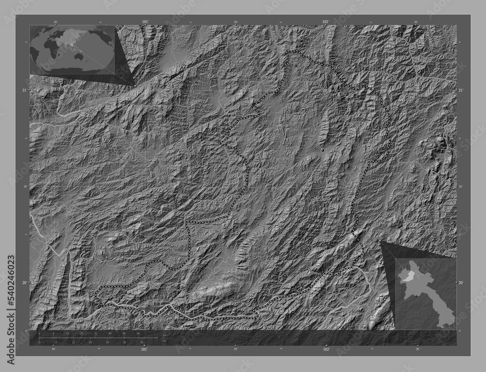Fototapeta premium Oudomxai, Laos. Bilevel. Major cities