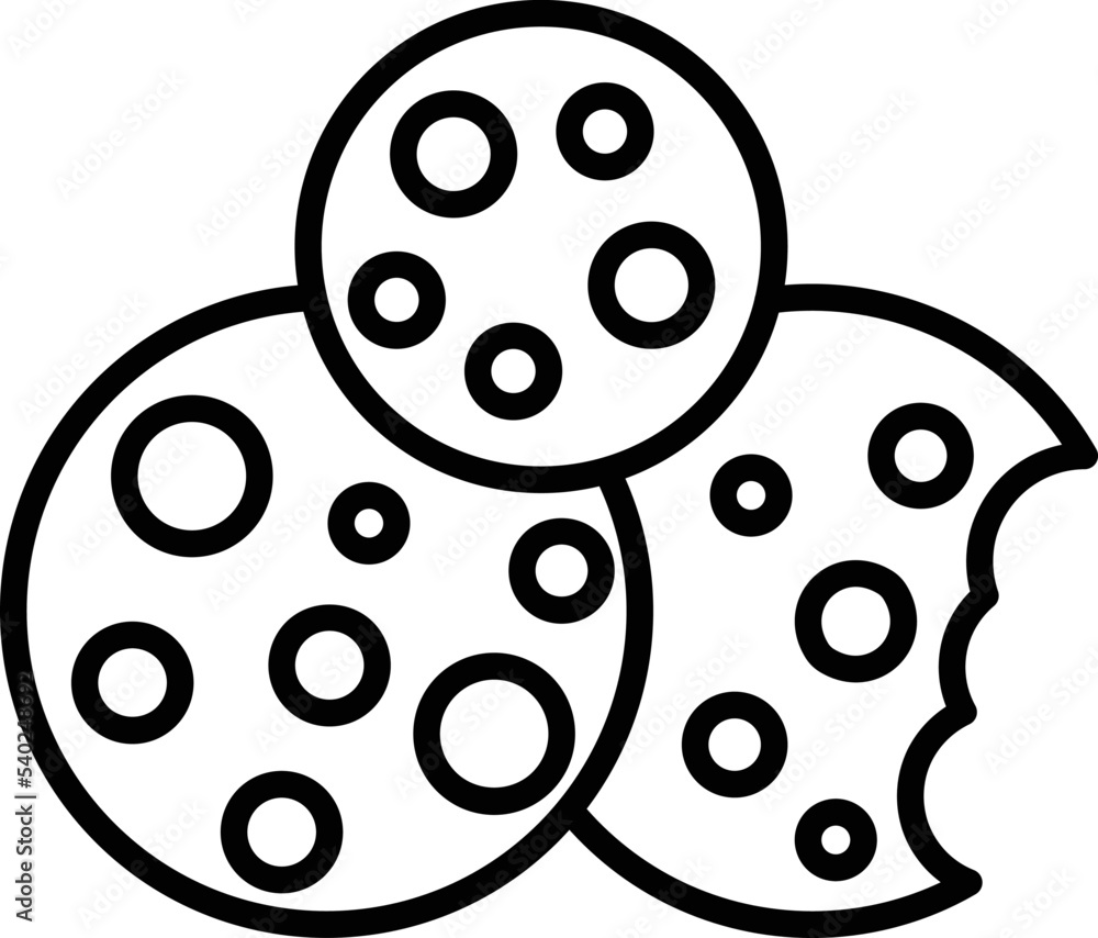 Christmas cookies Vector Icon which is suitable for commercial work and easily modify or edit it
