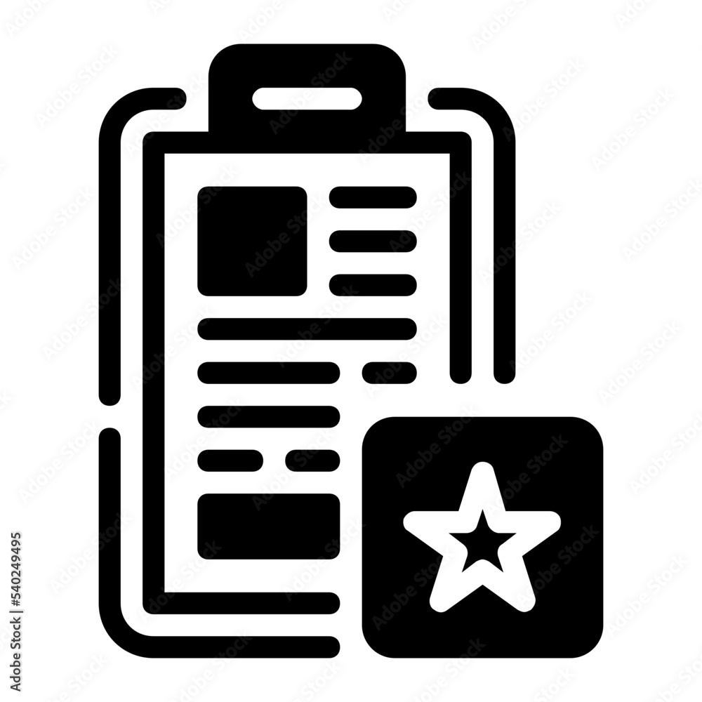 Icon Document With Style Glyph Icon Document With Style Glyph