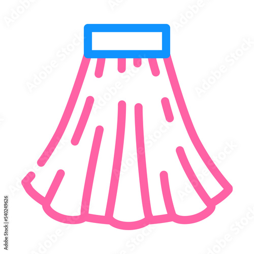 circular skirt color icon vector. circular skirt sign. isolated symbol illustration