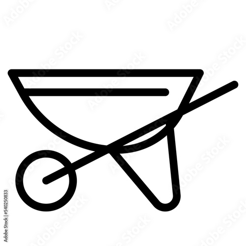 wheelbarrow line icon