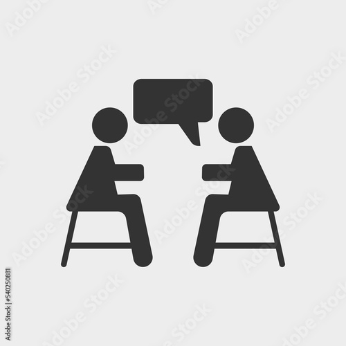 Meeting vector icon illustration sign