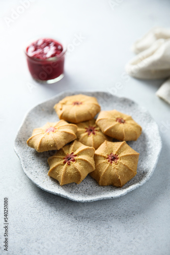 Traditional homemade cookies with jam