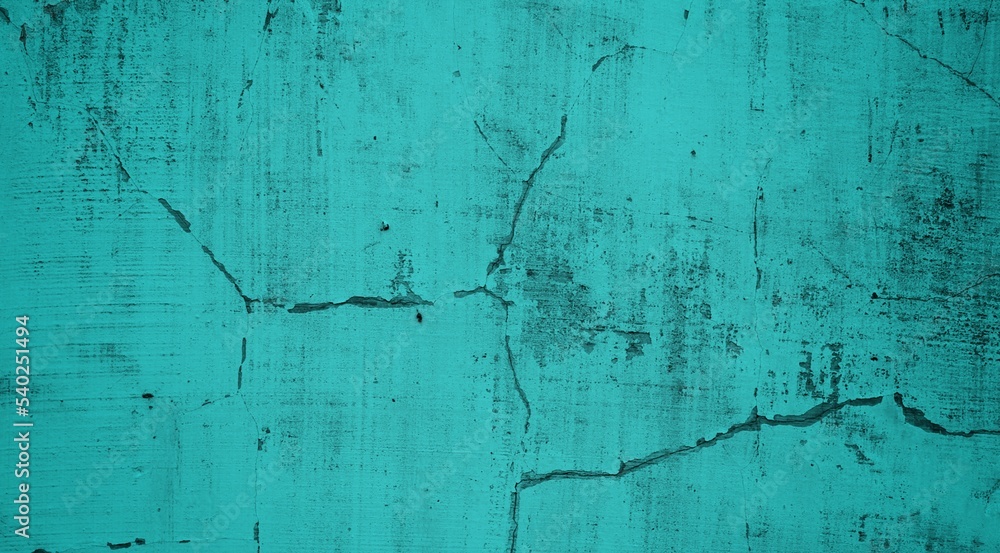 Obraz premium textured old wall art background with dark side, old wall surface full of moss, unique crack textured old wall