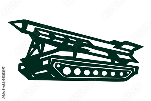 Tank rocket launcher - hand drawn illustration