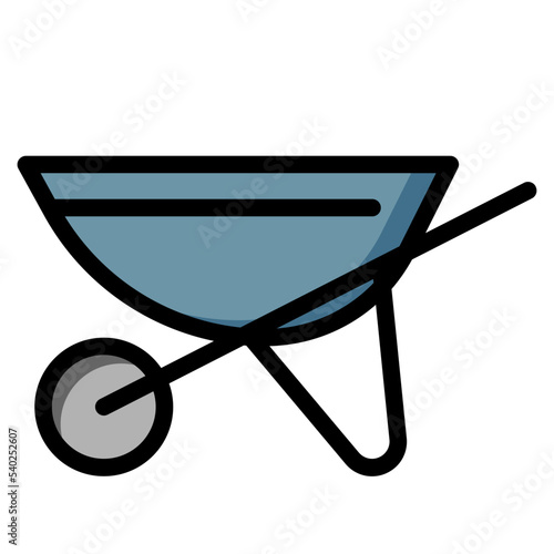wheelbarrow filled color line