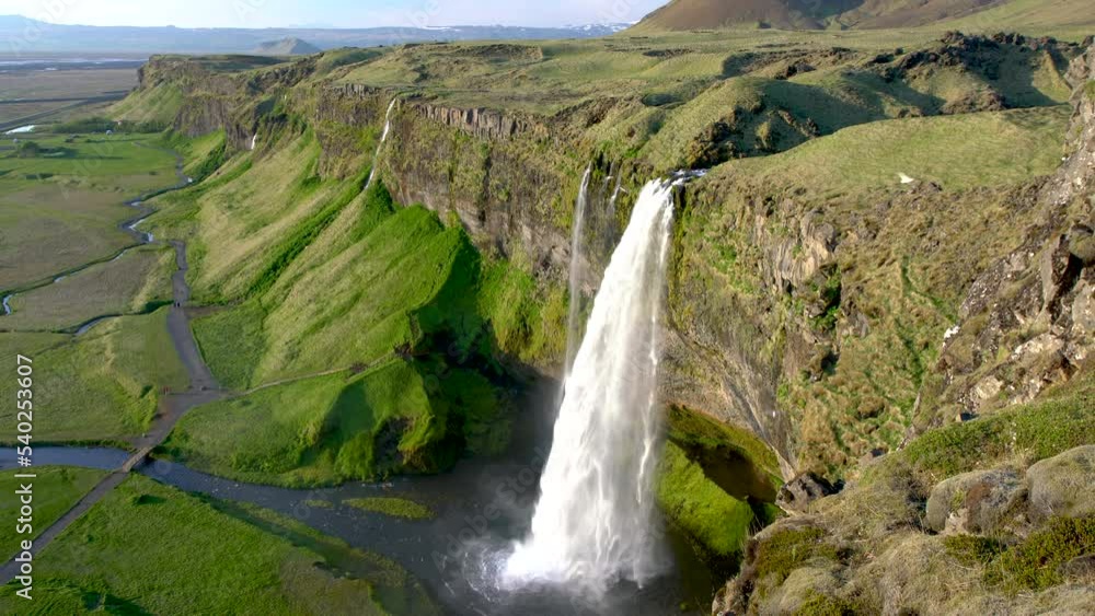 Seljalandsfoss waterfall, south coast, Iceland Seljalandsfoss waterfall, south coast, Iceland