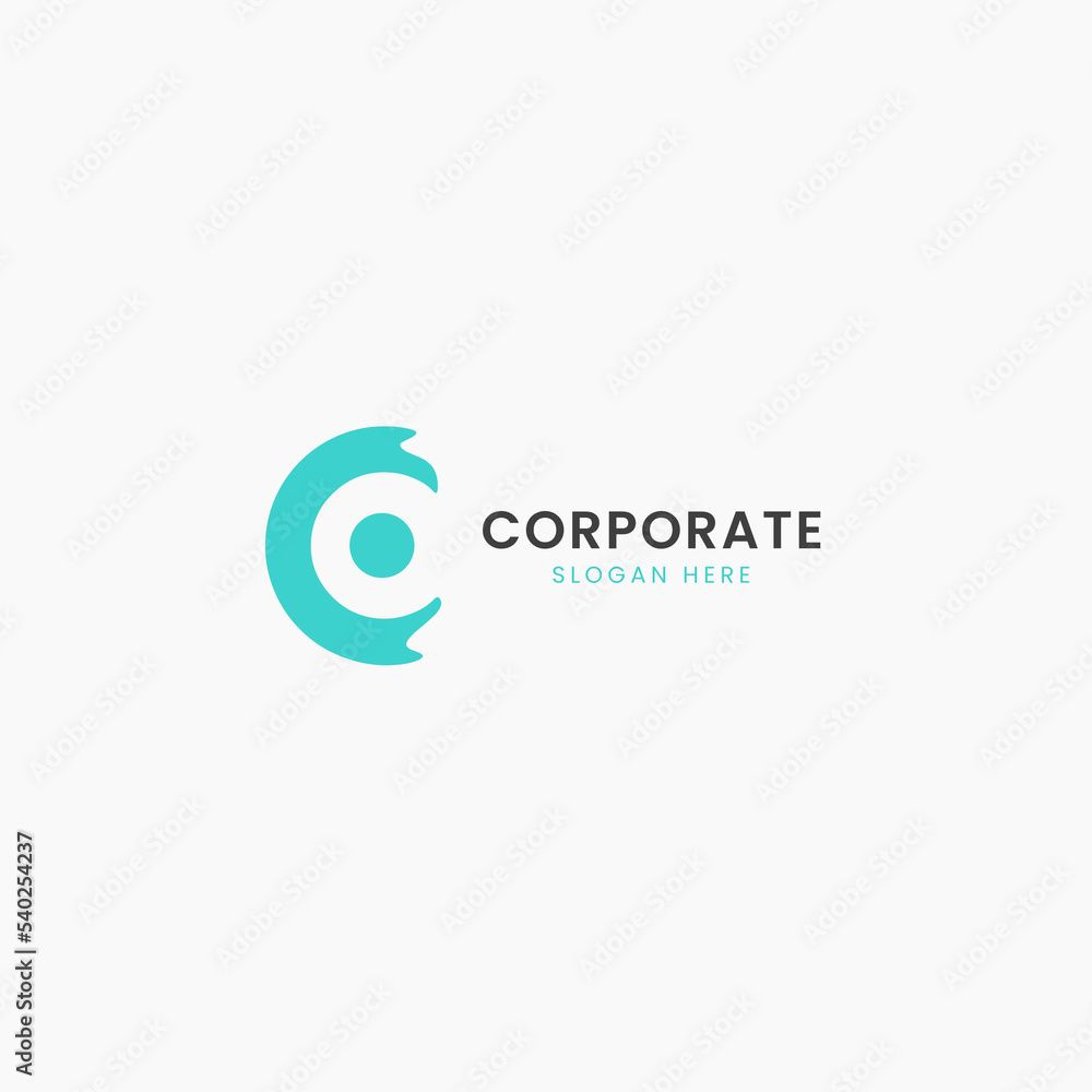 minimalist letter c logo design template
