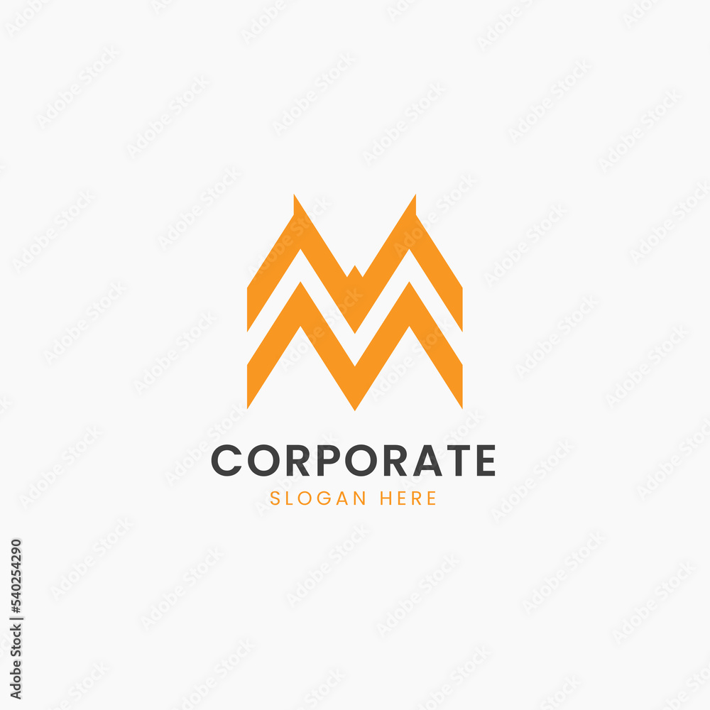 minimalist letter m logo design template minimalist letter m logo design template