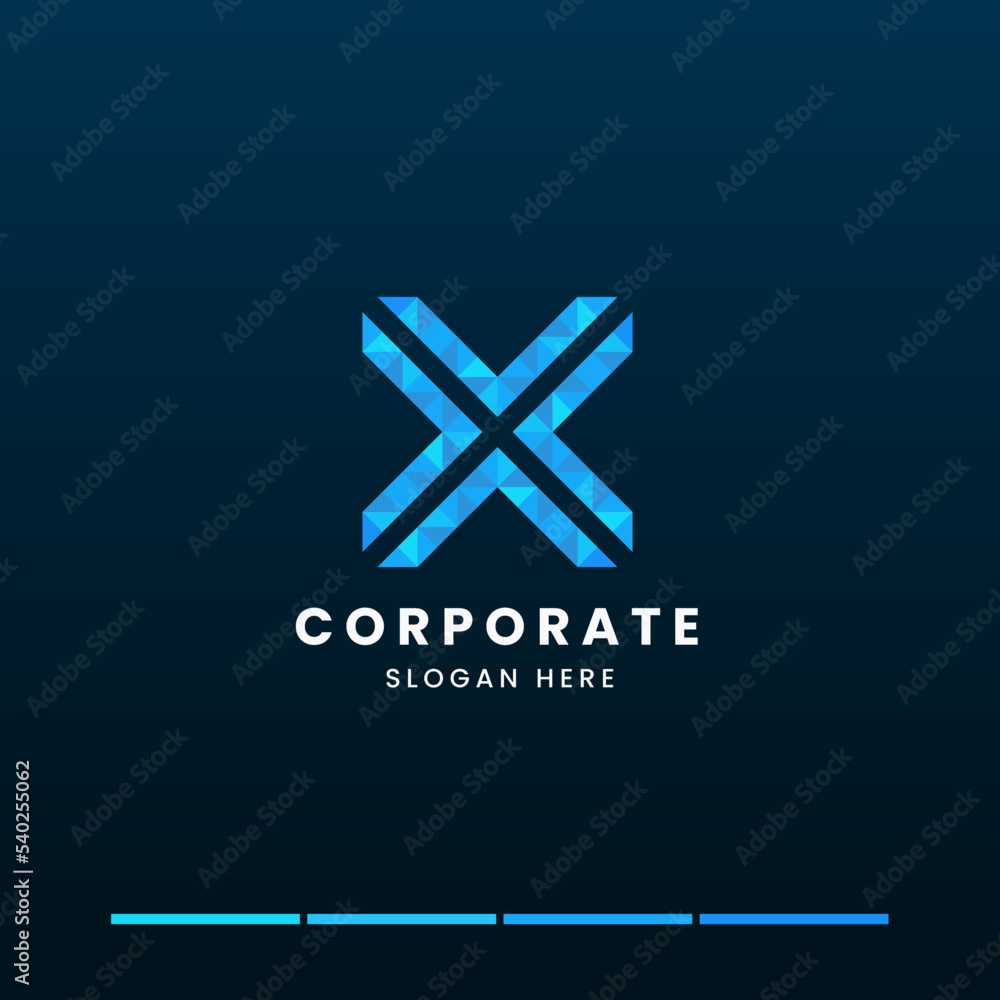 minimalist letter x pixel logo design template minimalist letter x pixel logo design template